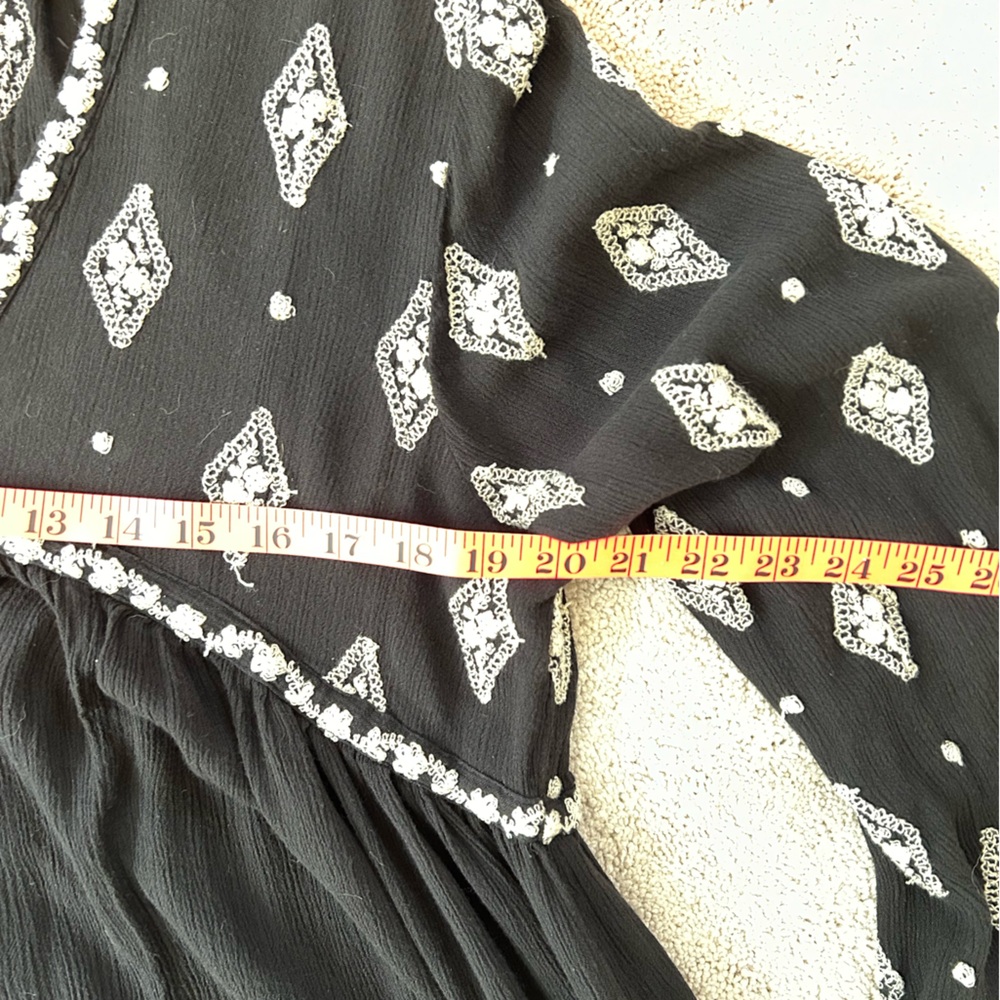Free People Black Tunic with White Accents - Picture 9 of 10